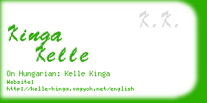 kinga kelle business card